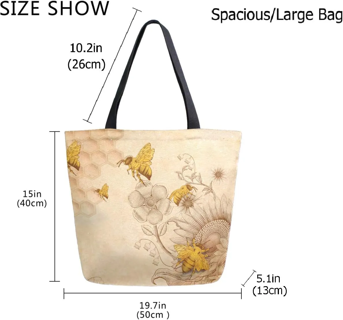 Stylish Print Extra Large Shoulder Tote Bag for Beach Travel Weekender Gym Grocery Shopping…