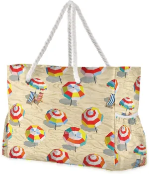 Summer Beach Loungers Cartoon Waterproof mens beach bag with zipper tote bags women Travel Essentials Beach Gifts Birthday Gifts for Women