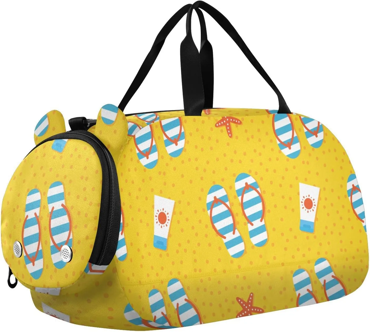 Summer Flip Flops on Sand Beach Duffel Bags for Boys Small Gym Bags for Teens Dance Bag for Girls