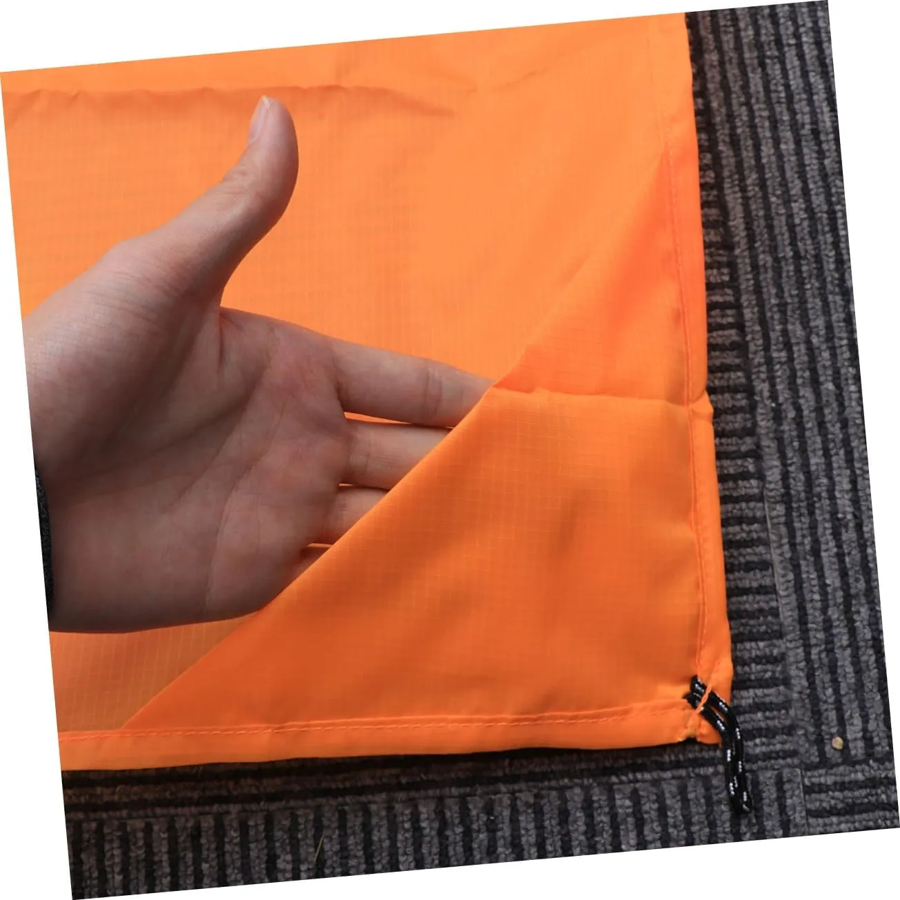 SUPVOX 2pcs Mini Folding Beach Picnic Mat Lightweight Outdoor Camping Blanket for Beach Hiking Picnics Orange