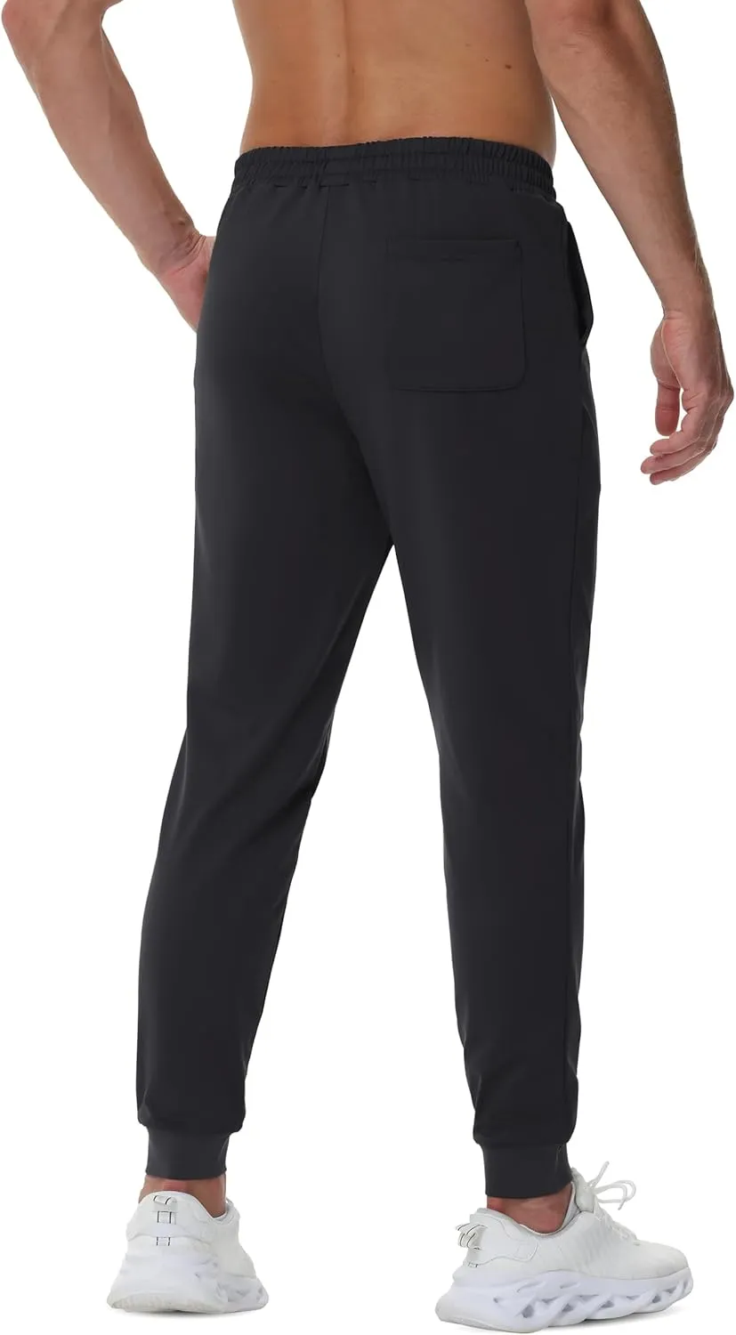 TACVASEN Men's Fleece Lined Joggers Winter Sweatpants with Pockets Water Resistant Warm Running Athletic Track Pants