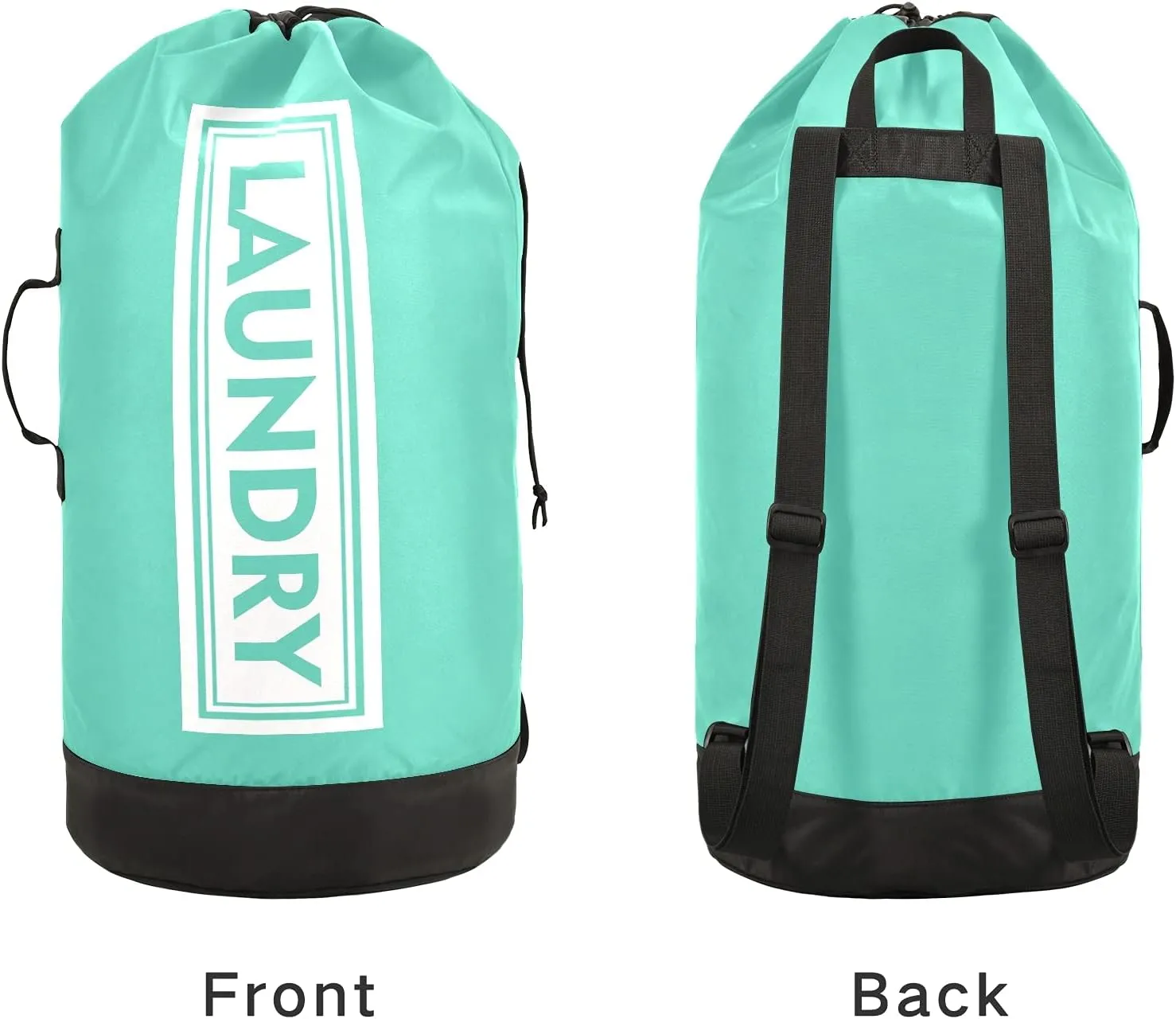 Teal Laundry Backpack Large Heavy Duty Laundry Bag with Adjustable Shoulder Straps Laundry backpack for Traveling Dirty Clothes Organizer for College Students Waterproof