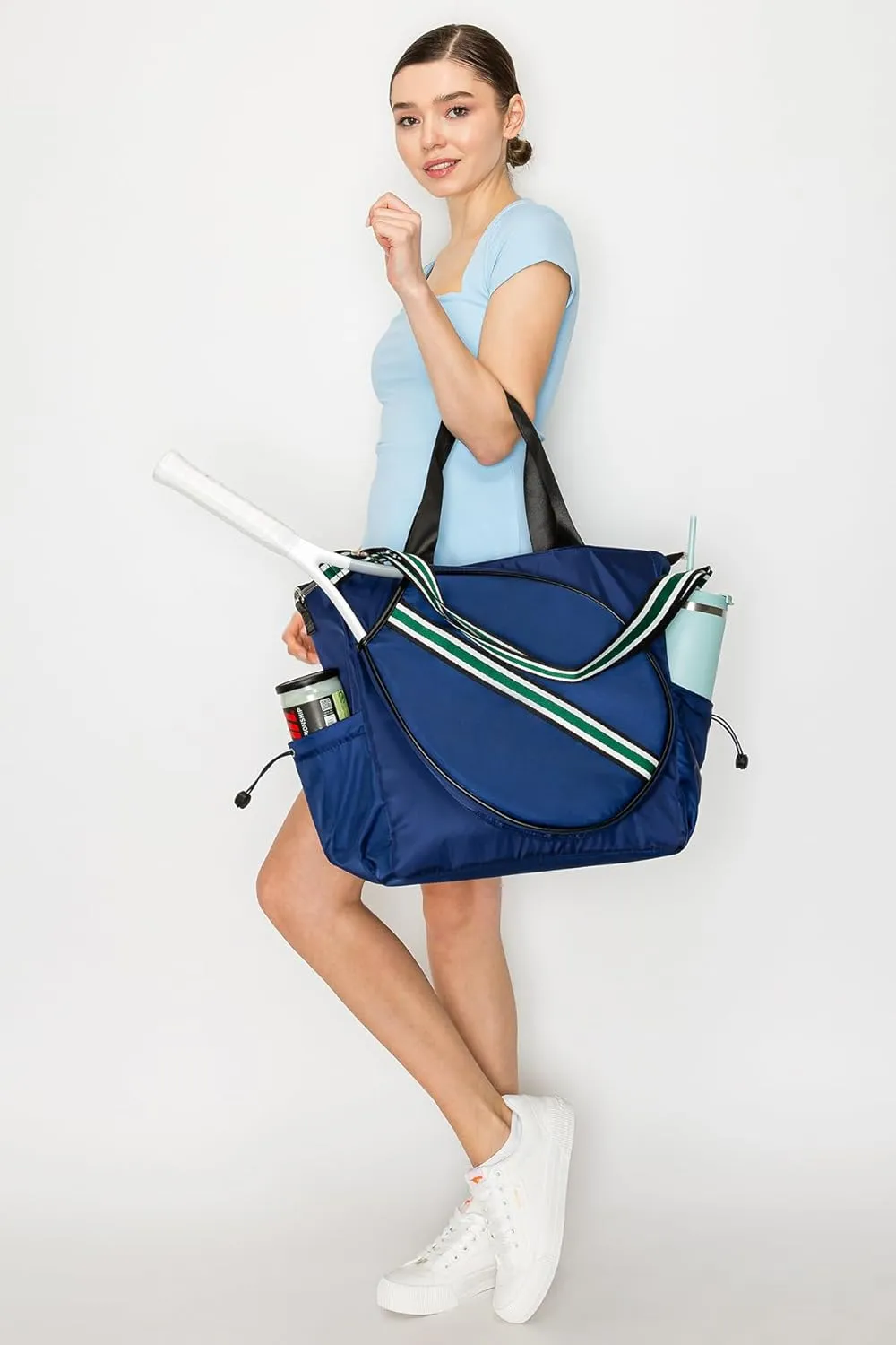 Tennis Bag for Women Racket Tote, Stylish Backpack - Unisex Racquet Sports Pickleball Bag Convertible Shoulder, Crossbody Strap Large Compartment