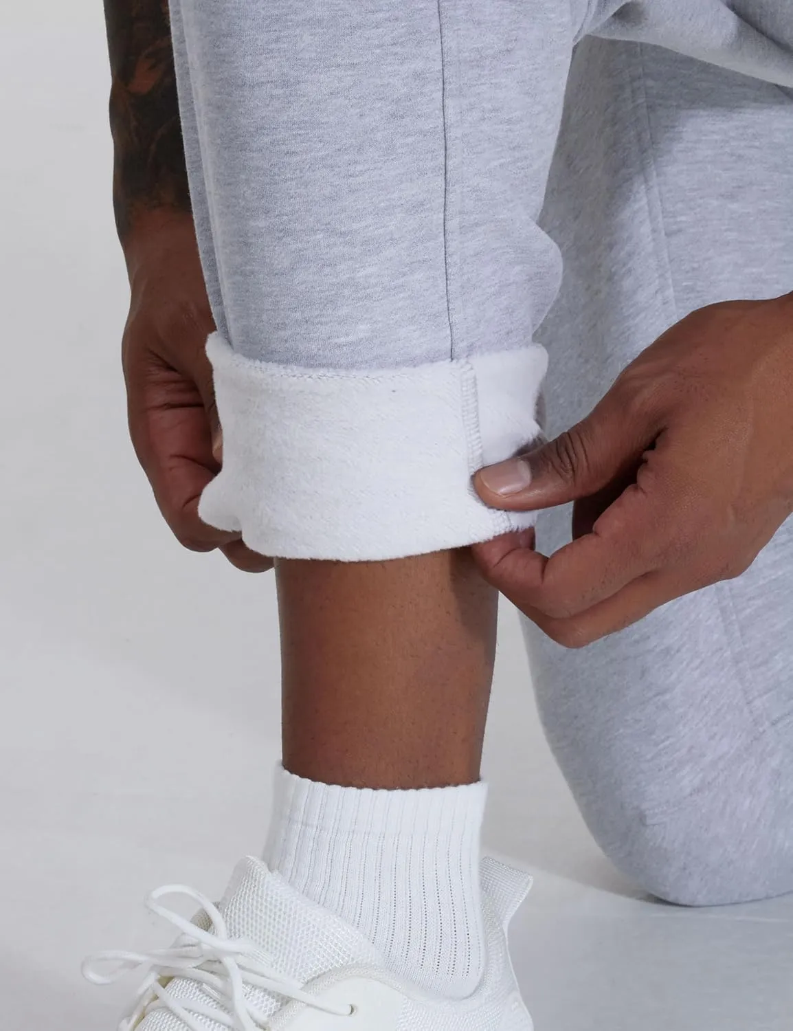 THE GYM PEOPLE Men's Fleece Workout Sweatpants Drawstring Tapered Running Lounge Jogger Pants with Pockets