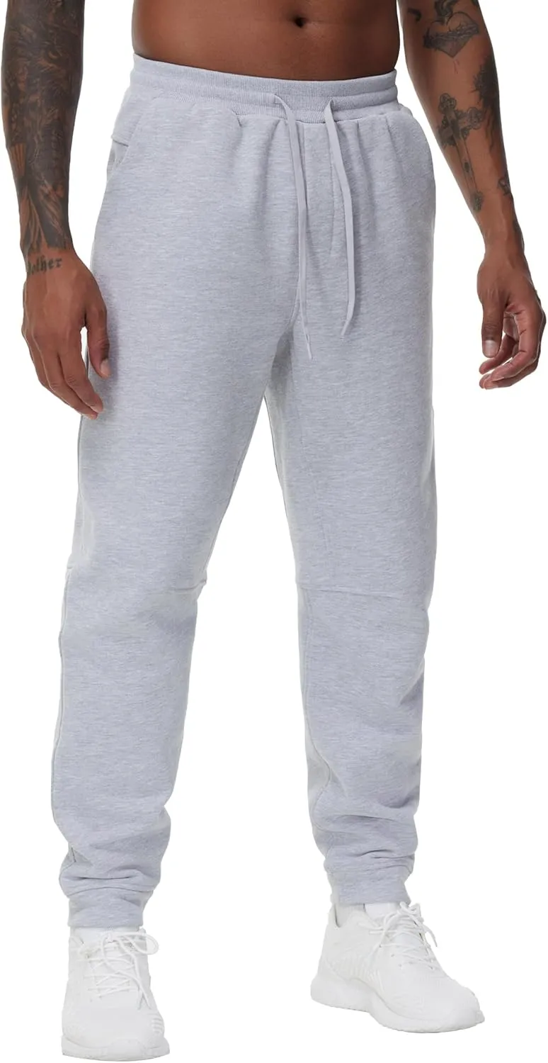 THE GYM PEOPLE Men's Fleece Workout Sweatpants Drawstring Tapered Running Lounge Jogger Pants with Pockets