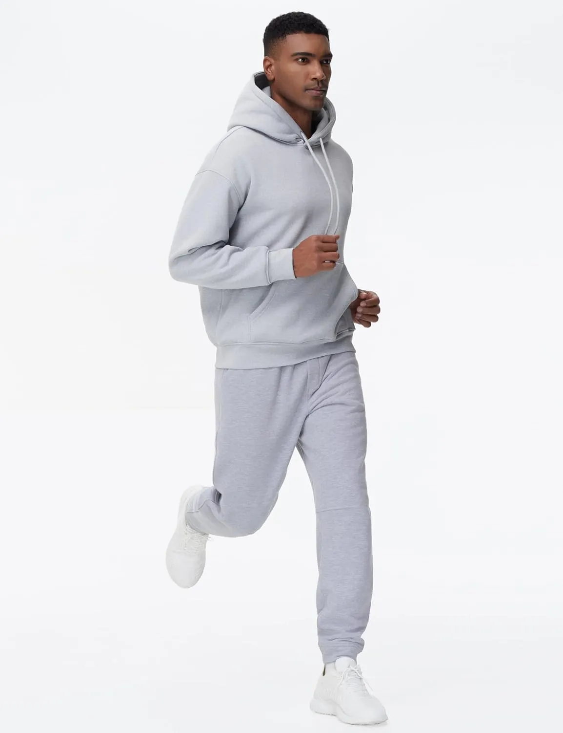 THE GYM PEOPLE Men's Fleece Workout Sweatpants Drawstring Tapered Running Lounge Jogger Pants with Pockets