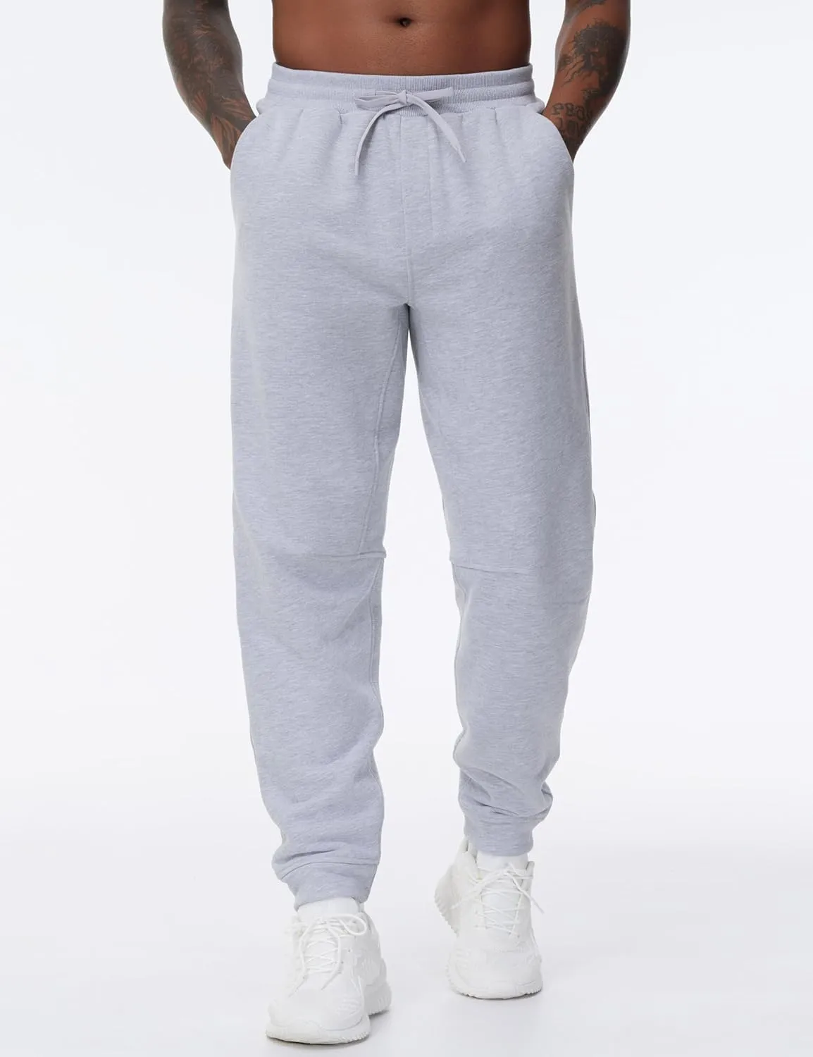 THE GYM PEOPLE Men's Fleece Workout Sweatpants Drawstring Tapered Running Lounge Jogger Pants with Pockets