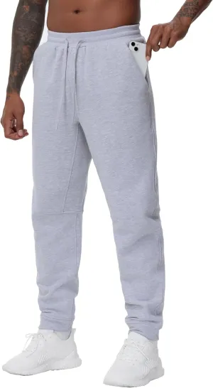 THE GYM PEOPLE Men's Fleece Workout Sweatpants Drawstring Tapered Running Lounge Jogger Pants with Pockets
