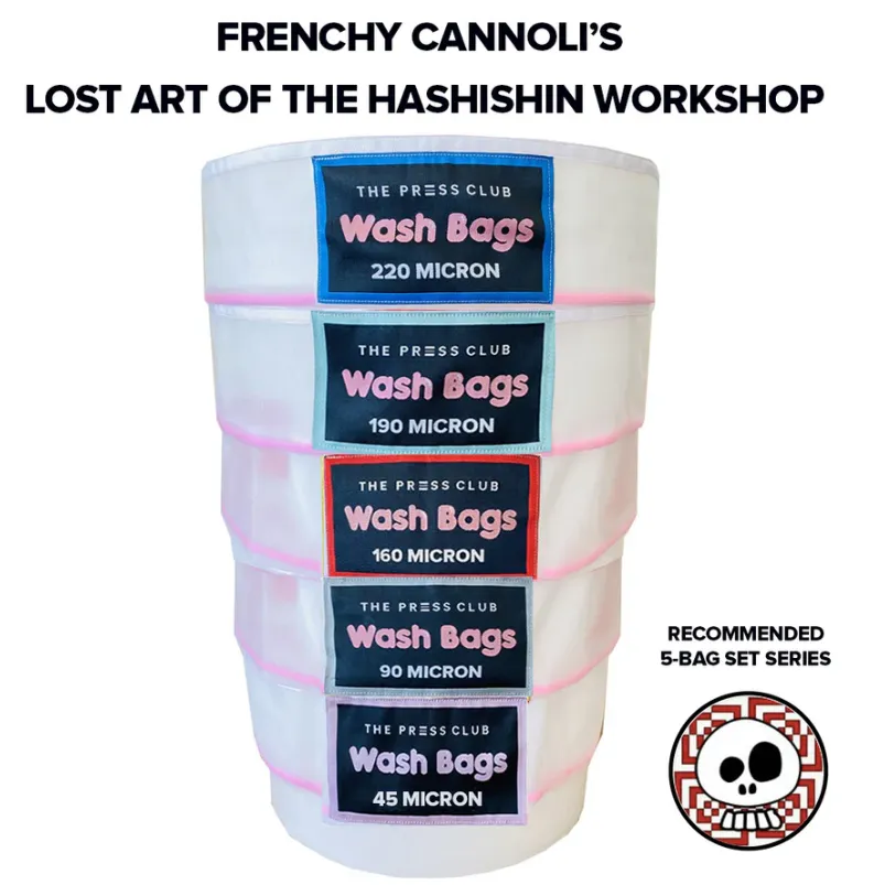 The Press Club x FRENCHY CANNOLI 5 GALLON ALL MESH SIEVING BAGS 5-PACK - 220 / 190 / 160 / 90 / 45 Micron