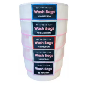 The Press Club x FRENCHY CANNOLI 5 GALLON ALL MESH SIEVING BAGS 5-PACK - 220 / 190 / 160 / 90 / 45 Micron