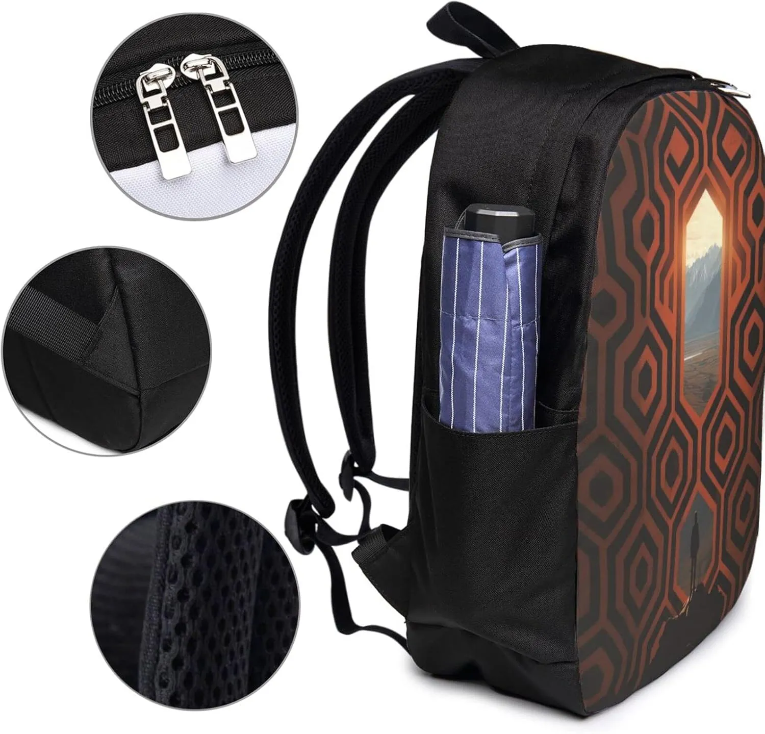 The Shining Overlook Hotel Laptop Backpack, Travel Backpack with USB Charging Port, Computer Bag for Men Women