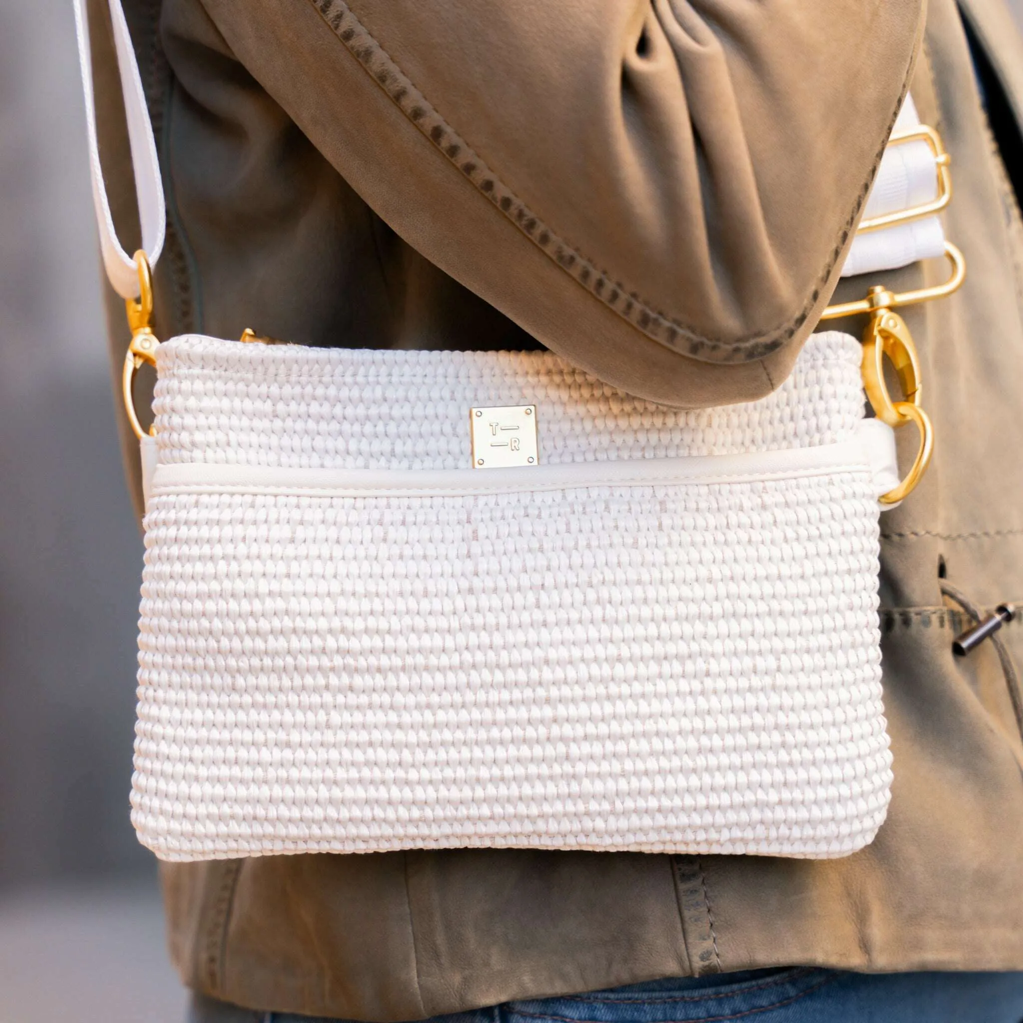 THINK ROYLN - BUM BAG - WHITE RAFFIA