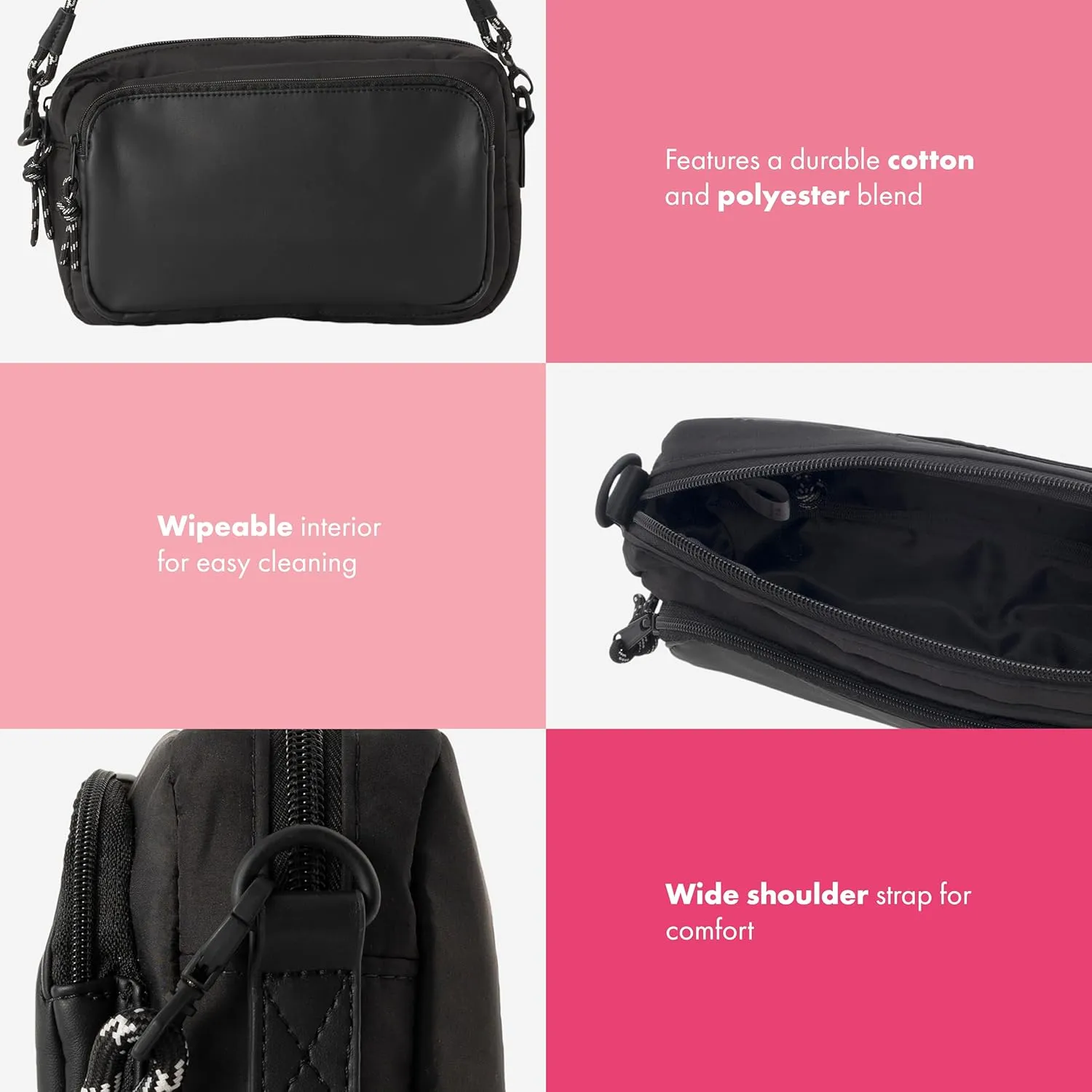 THIRTY-ONE Gifts All Zipped Up Crossbody Purse, Zipper-Top Crossbody Bag for Women