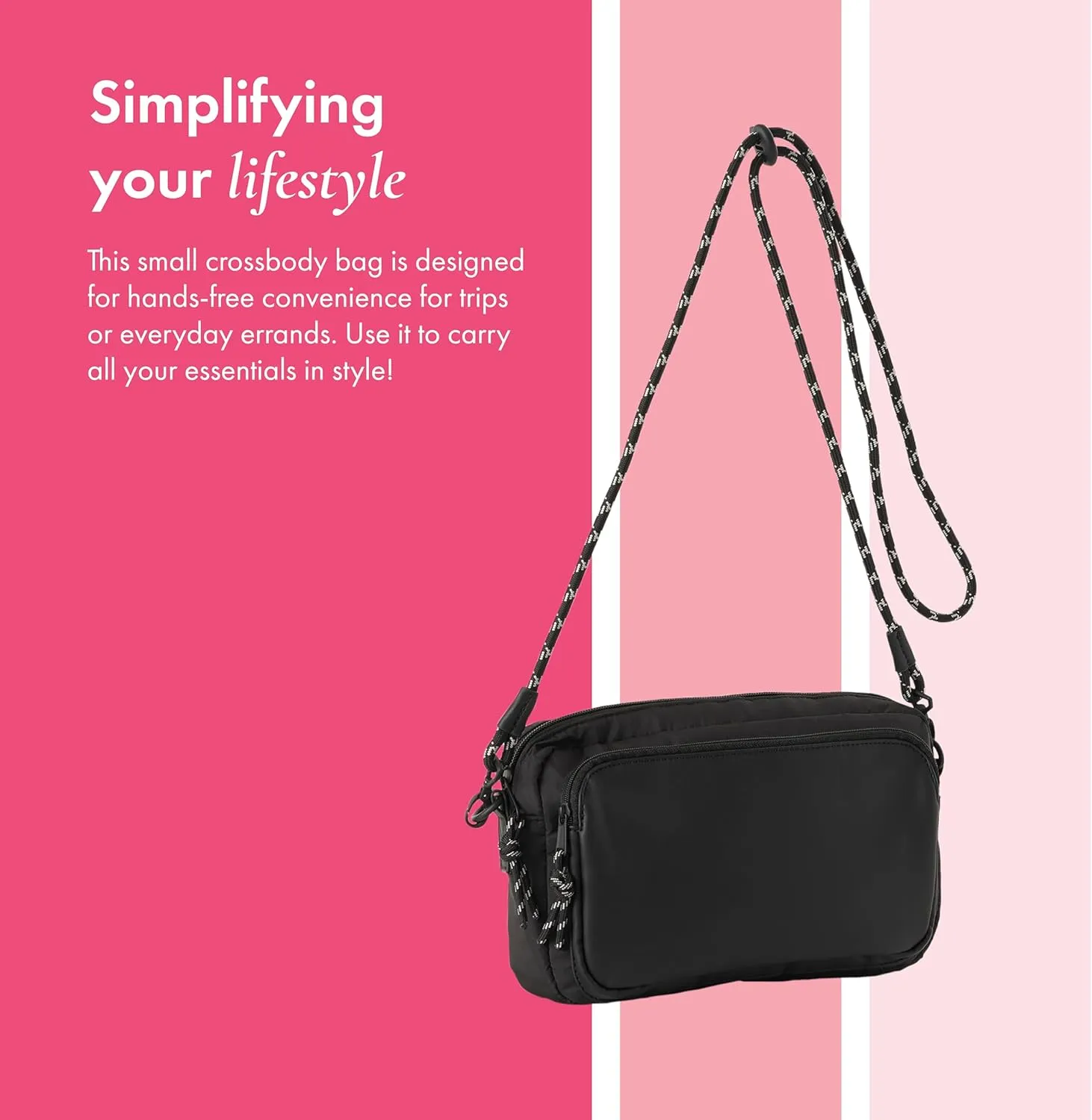 THIRTY-ONE Gifts All Zipped Up Crossbody Purse, Zipper-Top Crossbody Bag for Women