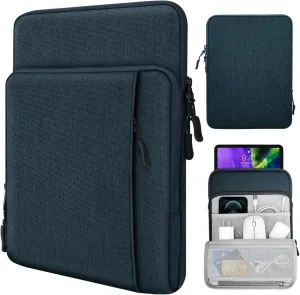 TiMOVO 9-11 Inch Tablet Sleeve Bag for iPad 11-inch A16 2025, iPad 10th Gen. 10.9", iPad 10.2", iPad Air 11/Air 5th/4th Gen. 10.9", Galaxy Tab A9 /A9 Plus 11", Carrying Bag with Pockets, Indigo