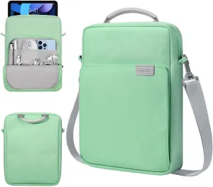 TiMOVO 9-11 Inch Tablet Sleeve Bag with Shoulder Strap for iPad 11-inch A16 2025, iPad 10th Gen. 10.9", iPad 9th/8th/7th Gen. 10.2", iPad Air 11/5th/4th Gen. 10.9", Galaxy Tab A9 Plus 11", Bodhi Green