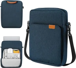 TiMOVO 9-11 Inch Tablet Sleeve Bag with Shoulder Strap for iPad 11-inch A16 2025, iPad 10th Gen. 10.9", iPad 9th/8th/7th Gen. 10.2", iPad Air 11/5th/4th Gen. 10.9", Galaxy Tab A9 Plus 11", Indigo