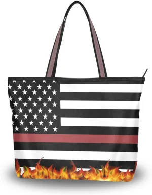 Tote Bag for Women with Zipper,Polyester Tote Purse Holiday Tote Bag Work Handbag Women Gift