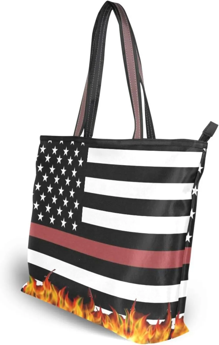 Tote Bag for Women with Zipper,Polyester Tote Purse Holiday Tote Bag Work Handbag Women Gift