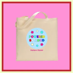 Tote Bag - Powered by ADHD in Blue