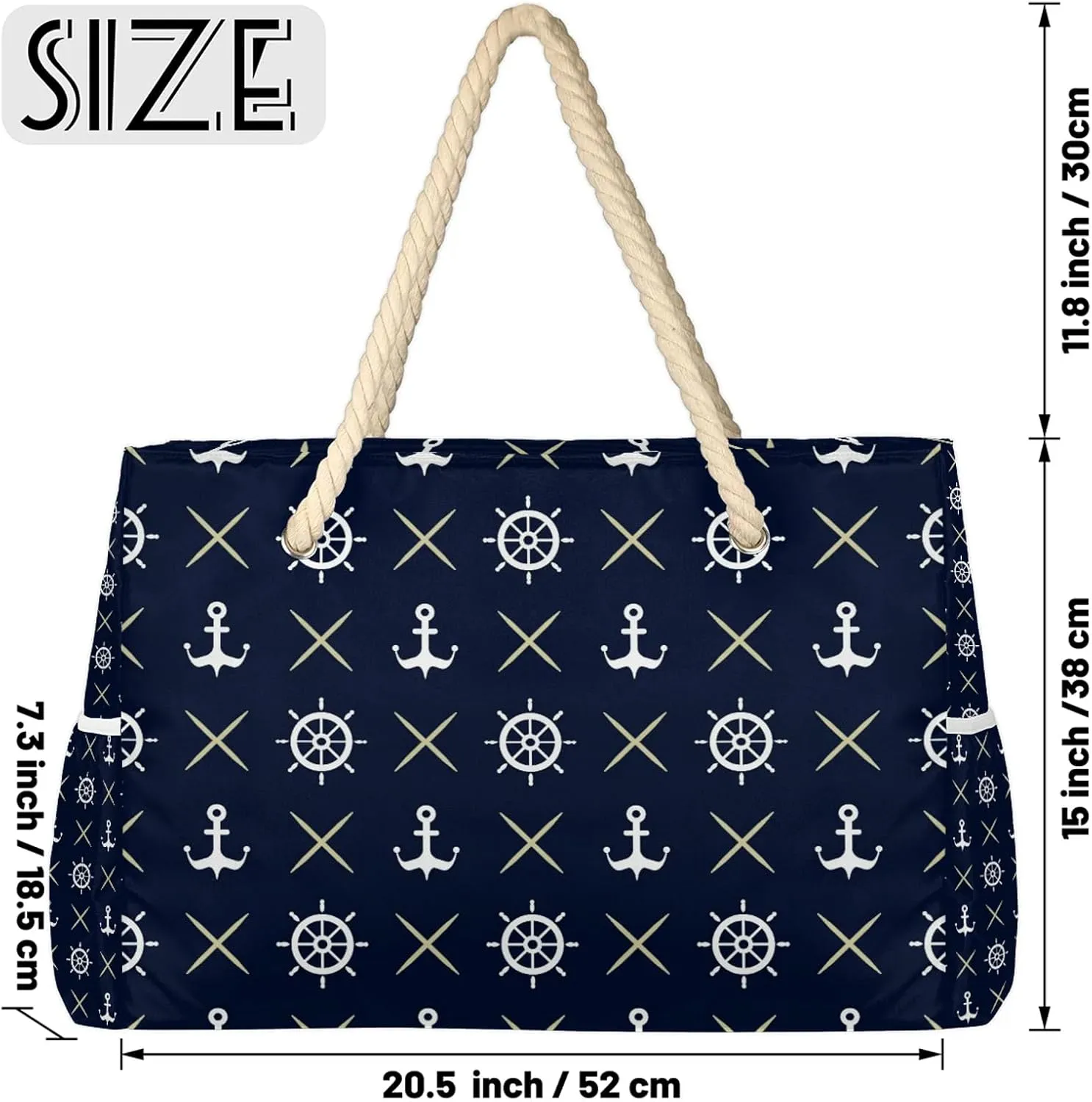 Tote Beach Bag for Women with Zipper Large Waterproof Sandproof Swim Pool Bag