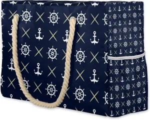 Tote Beach Bag for Women with Zipper Large Waterproof Sandproof Swim Pool Bag