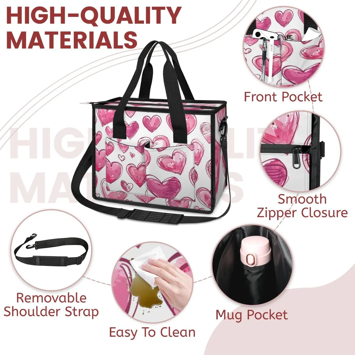 Tote Satchel Bag Set 3PCS for Women,Travel Shoulder Bag Handbag and Wallet Daily Use06