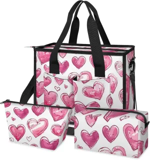 Tote Satchel Bag Set 3PCS for Women,Travel Shoulder Bag Handbag and Wallet Daily Use06