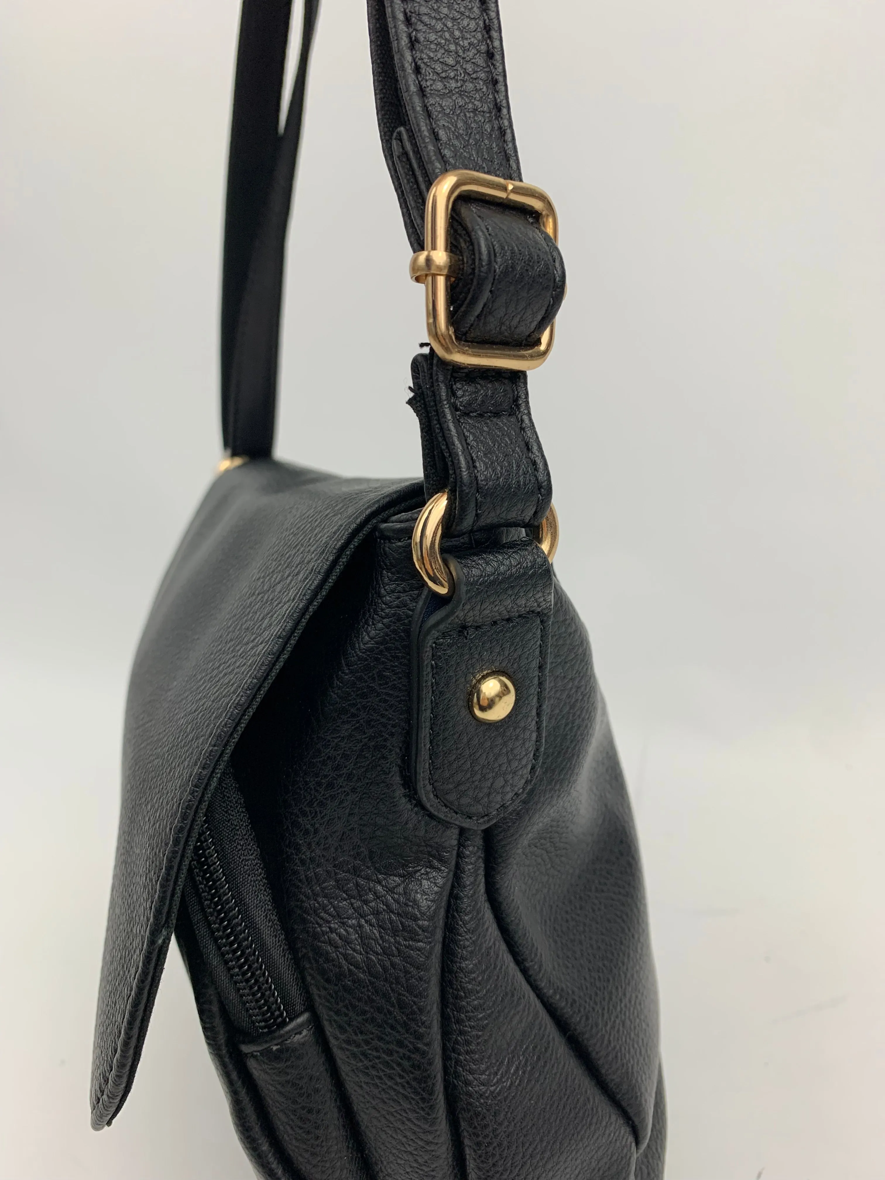 TOULOUSE BLACK - quality faux leather crosbody bag