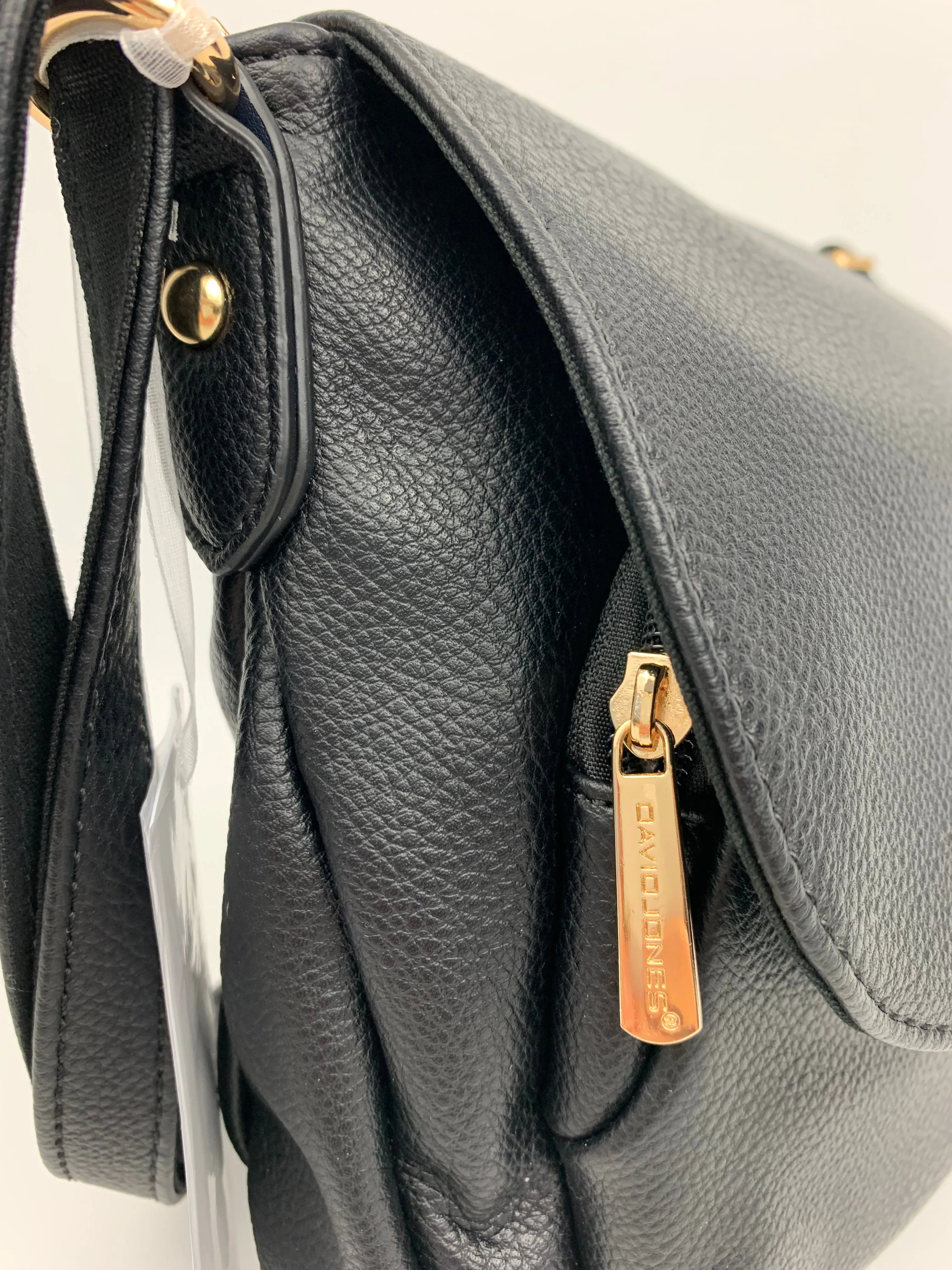TOULOUSE BLACK - quality faux leather crosbody bag
