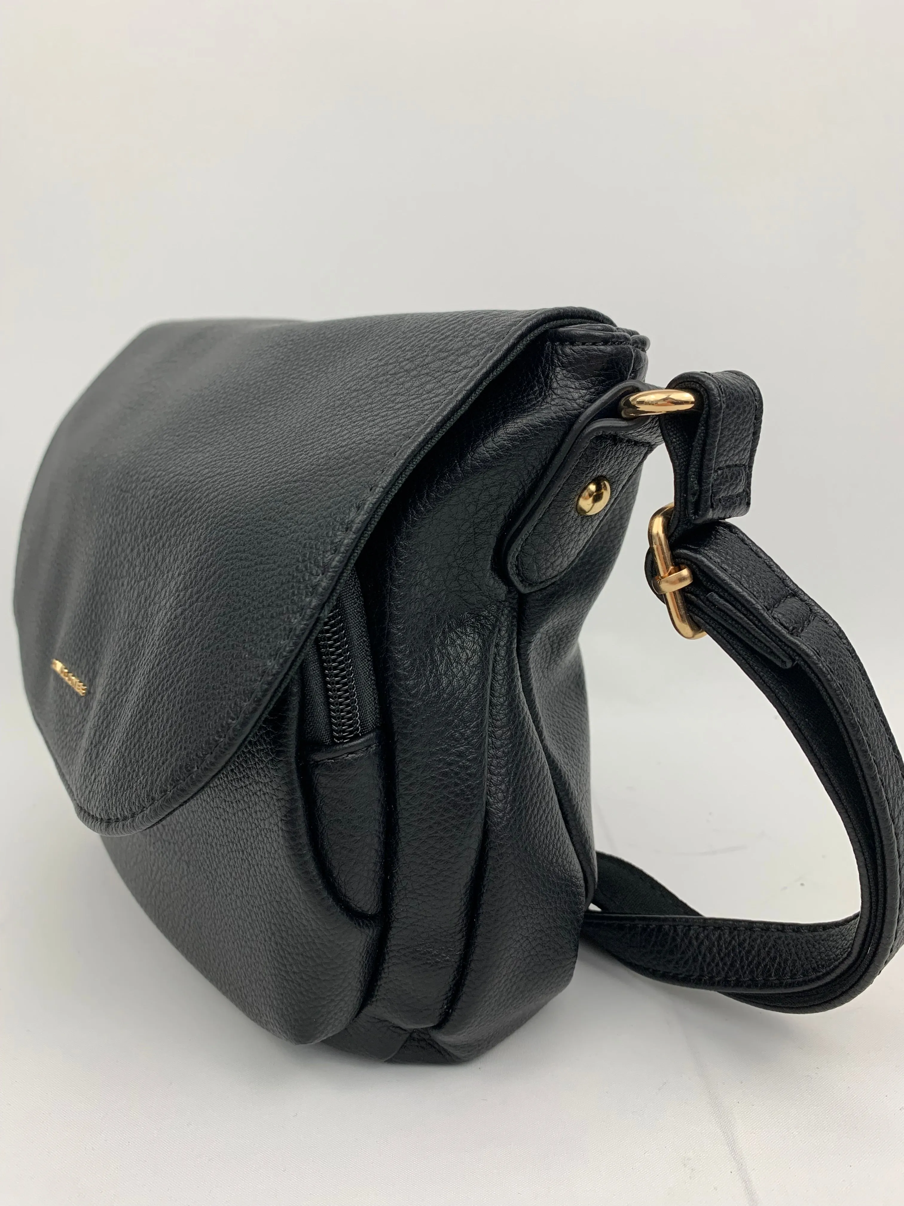 TOULOUSE BLACK - quality faux leather crosbody bag