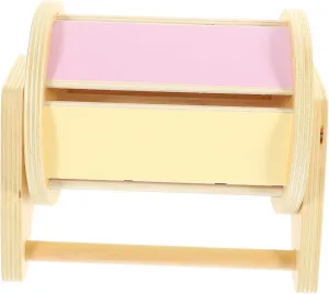 TOYANDONA Wooden Textile Drum for Color and Shape Cognitive Plaything Safe Material Enhances Auditory and Sensory Skills for Learning and Development