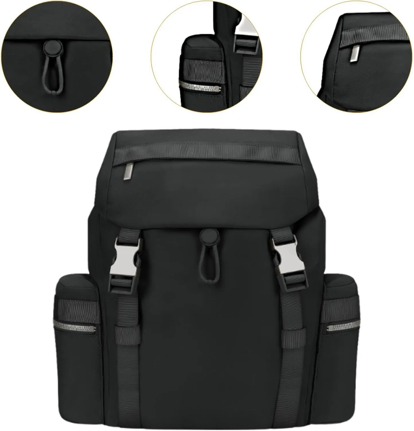 Travel Backpack Weekender Bag Waterproof Sport Bag Casual Daypack Rucksack for Trekking Men Women Travel Business, Black
