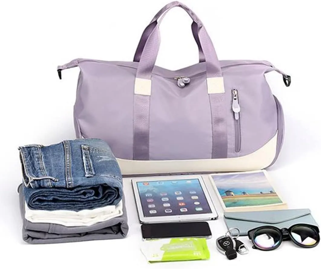 Travel Bag for Women and Man, Dry and Wet Separation Gym Bag, Duffel Bag with Shoes Compartment, Weekender Bag for Sports, Fitness and Business Trips (green)