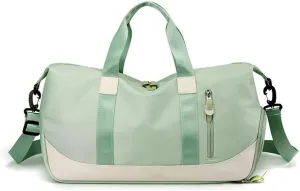 Travel Bag for Women and Man, Dry and Wet Separation Gym Bag, Duffel Bag with Shoes Compartment, Weekender Bag for Sports, Fitness and Business Trips (green)