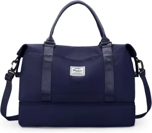 Travel Duffel Bag with Shoes Compartment, Overnight Weekender Bags for Women,Carry on Personal Item Bag