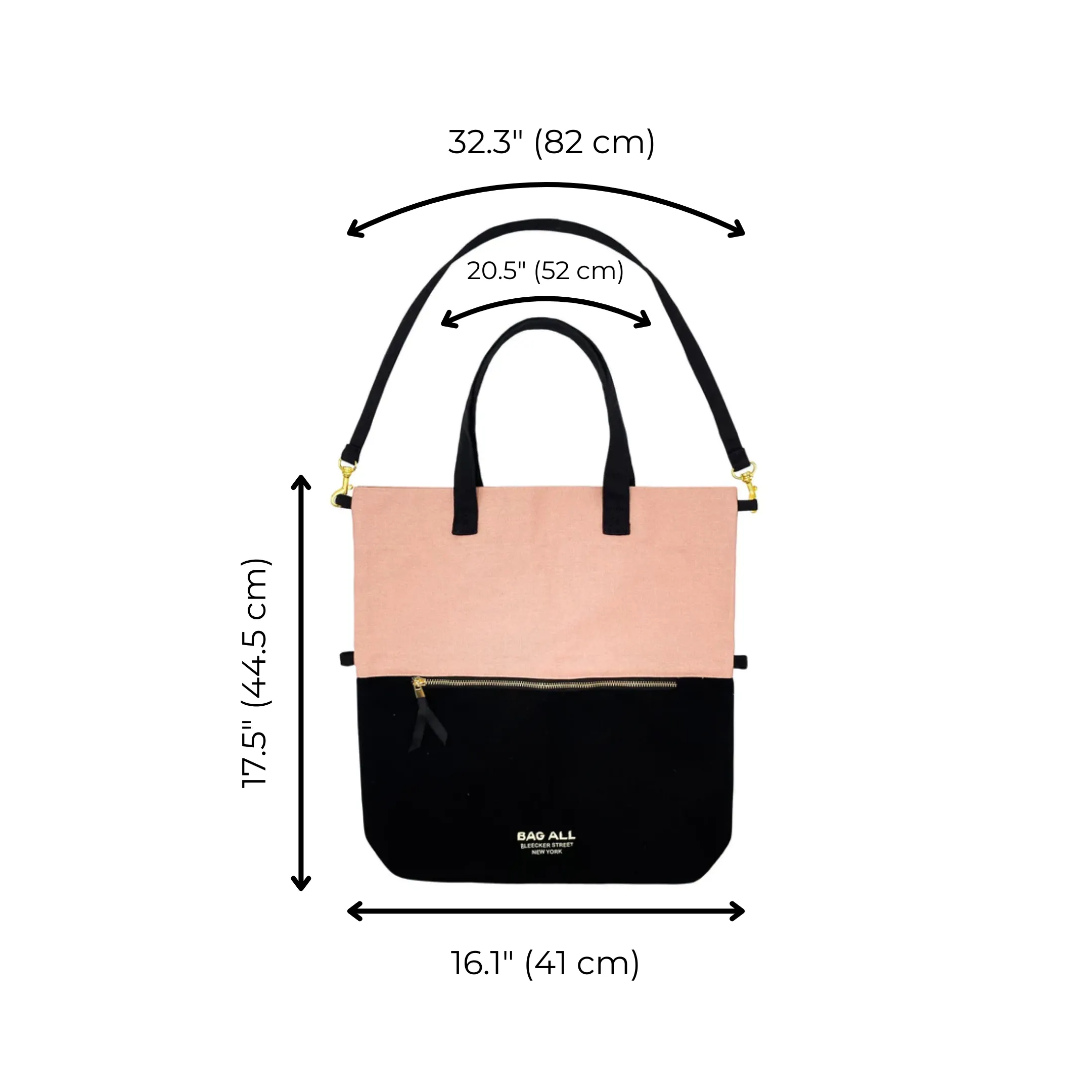 Travel Tote Bag – Pink & Black