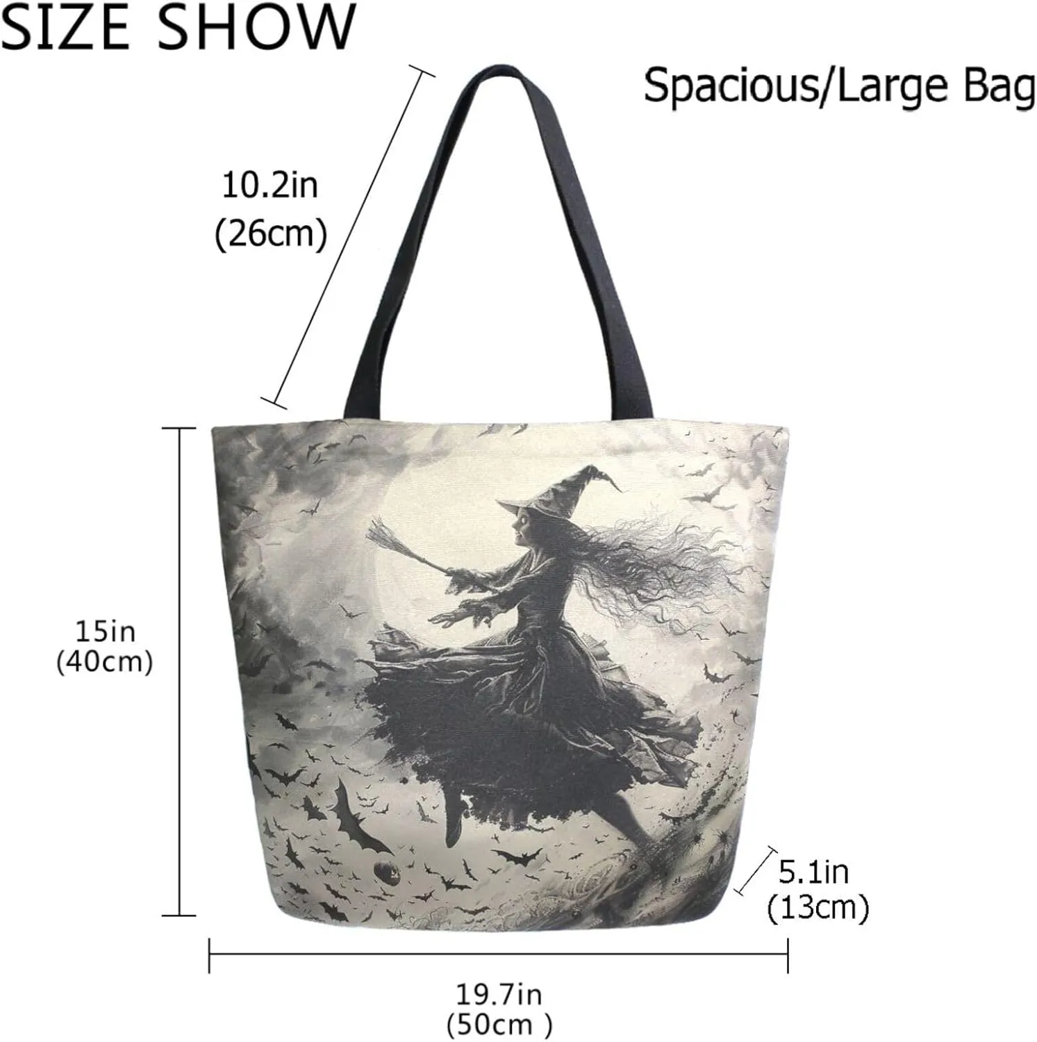 Trendy Cute Printed Pattern Extra Large Shoulder Tote Bag for Beach Travel Weekender Gym Grocery Shopping