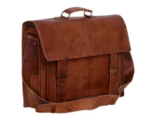 TUZECH Leather Briefcase Laptop Messenger Bag Hard Bound and Simple Styled Rich Leather (13 Inches)