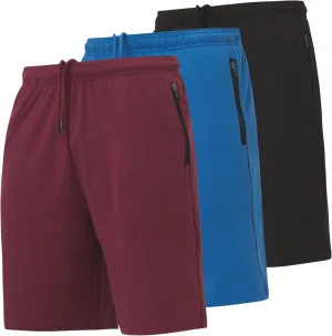 Ultra Performance 3 Pack Mens Shorts Casual Men's Athletic Short Workout Gym Shorts for Men with Zipper Pockets, Small - 5X