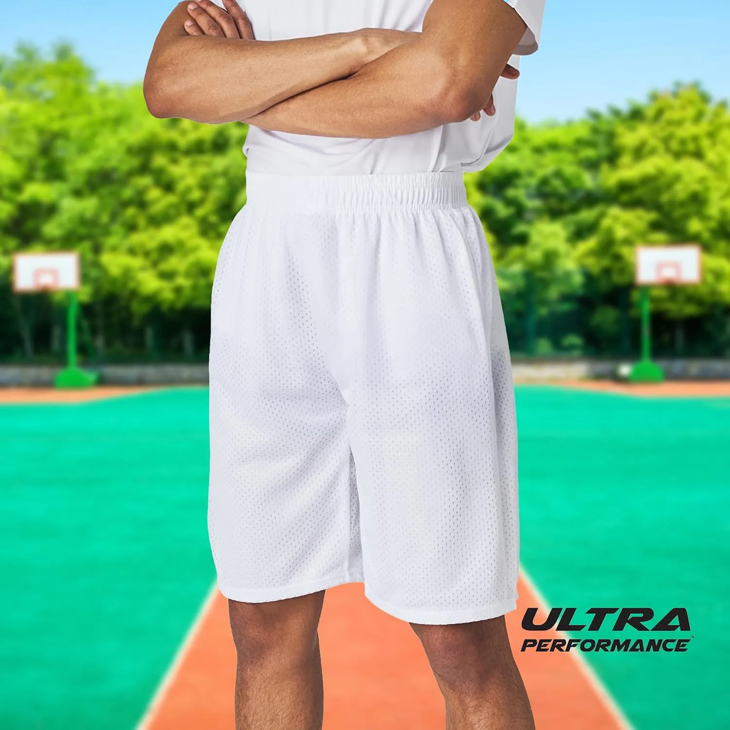 Ultra Performance Men's Athletic Mesh Short's 3 Pack Mens Basketball Shorts Gym Workout & Sport Short with Pockets for Men