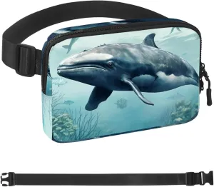 Underwater Whale-911 Belt Bag for Men and Women Fanny Pack,Belt Bag with Adjustable Strap,Fashion Crossbody Everywhere Belt Bag for Travel Outdoors Running Hiking, 1.5x9.0x5.9in/4x23x15cm