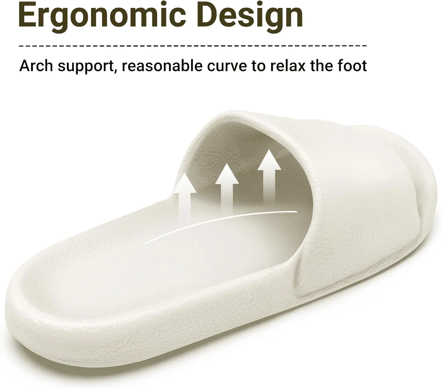 Unisex Cloud Slides for Women Men - House Slippers with Arch Support Quick-Drying Recovery Spa Bath Pool Beach Slides Pillow Slippers Non-Slip - Perfect for Home, Beach, and Travel