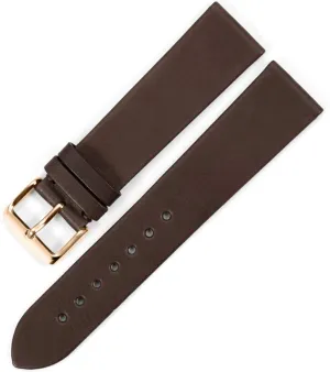 Universal Strap,18mm 19mm 20mm 22mm Coffee Watchband France Calf Leather Watch Band Strap with Pin Buckle