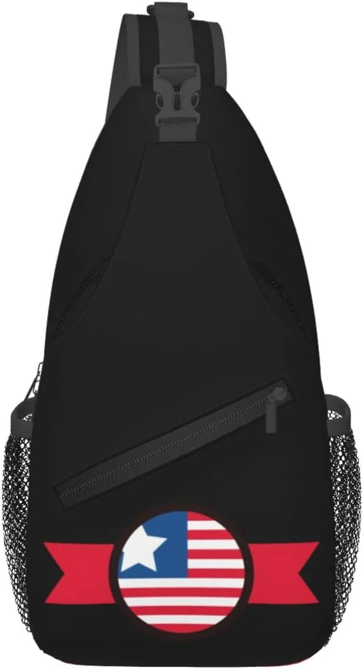 U.S. Flag Emblem Icon Crossbody Bags For Women Men Chest Backpack Gym Shoulder Bag Travel Outdoor Sports Casual Crossbody Bags