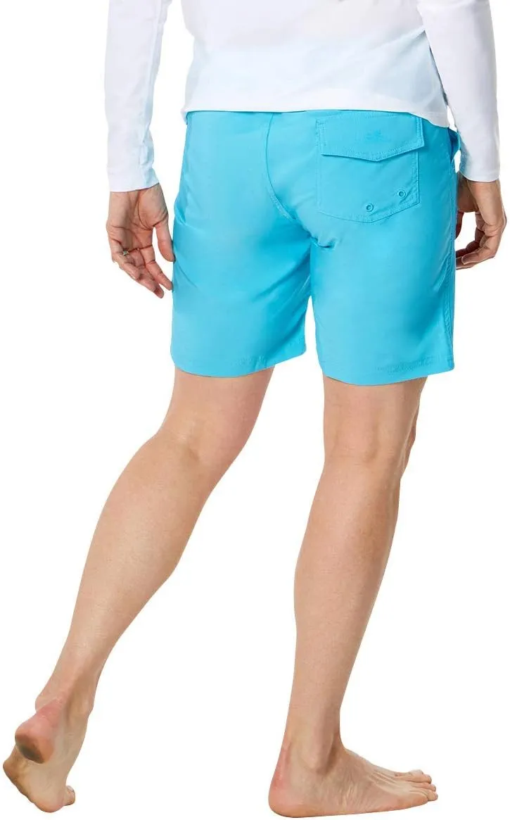 UV SKINZ Women’s 8” Board Shorts with UPF 50  Sun Protection – Women’s Swim Shorts, Modest Swimsuit Bottoms for Women