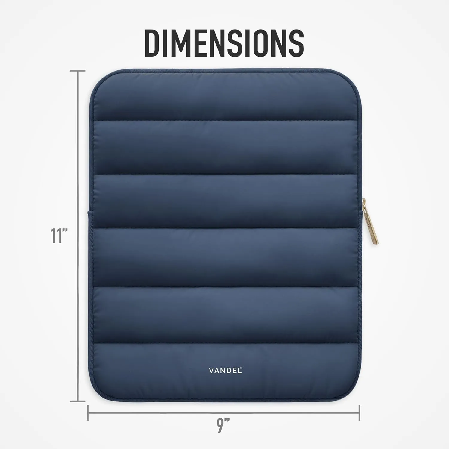 Vandel - The Original Puffy iPad Sleeve 9-11 Inch Tablet Sleeve, Navy i Pad Case for Women and Men, Cute iPad Air Pouch, 9 10 Inch, 11 Inch Bag