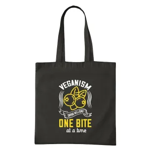 Veggie Lovers Gift For Animal Welfare Food Sustainability Navy Black Multicolor Canvas Tote Bag