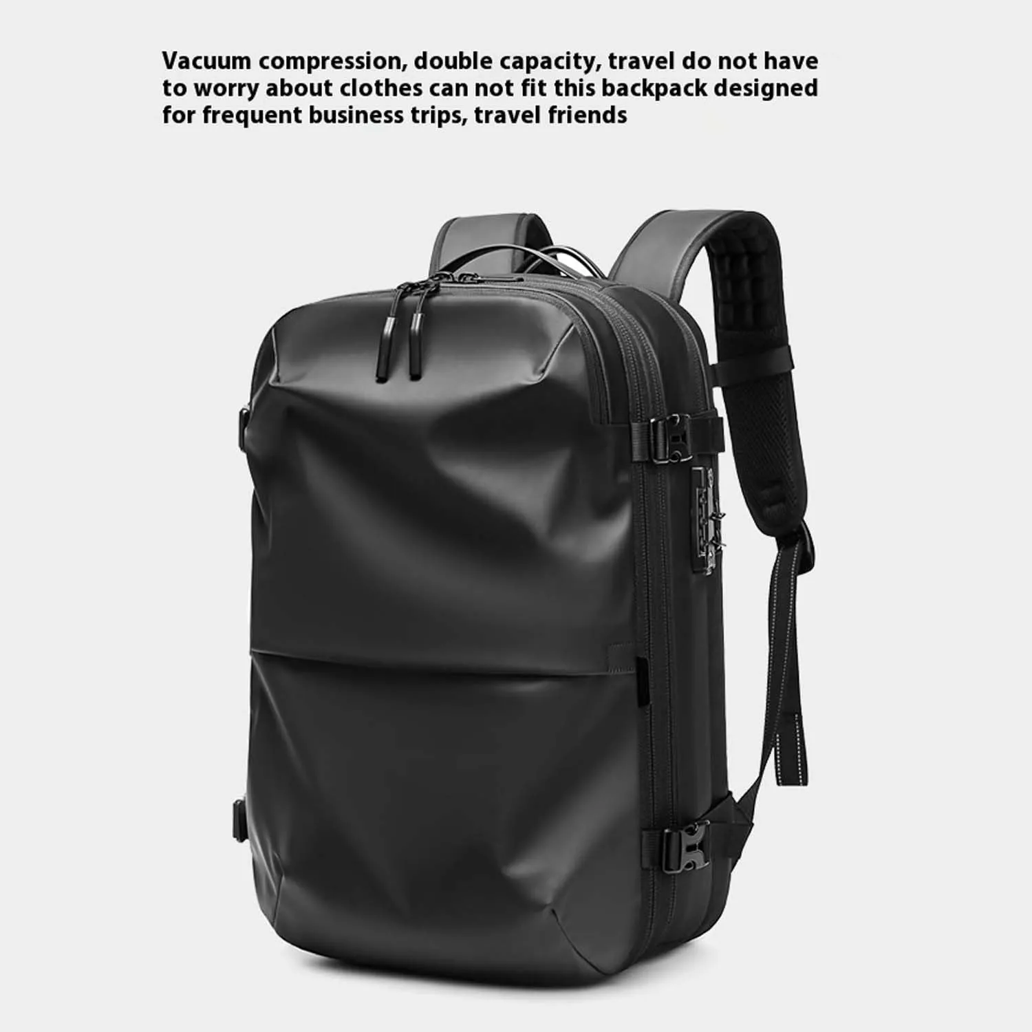 Veloussette Prestige Space Bag, Veloussette Backpack with with Pump, Water Resistant for Business, Travel (Gray)
