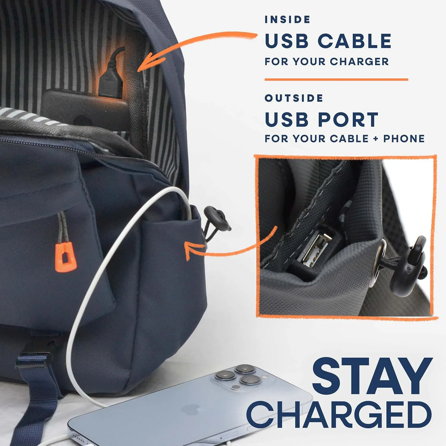 Venture Sling Bag for Men and Women - 11.5x9.5x3.5 Navy Blue Womens and Mens Crossbody Bag with Zippered Pockets